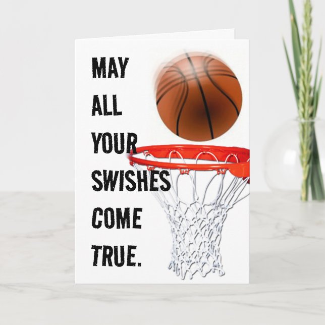 Funny Basketball Birthday Card (Front)