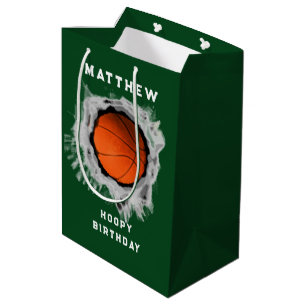 Funny Basketball Birthday Medium Gift Bag