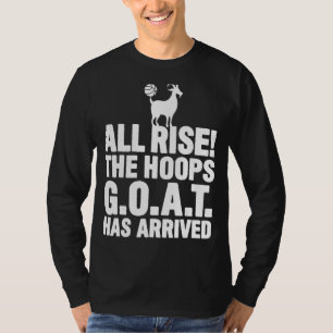 Funny Basketball Boys All Rise Hoops GOAT Cute Kid T-Shirt