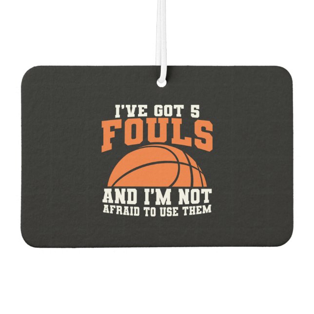 Funny Basketball Car Air Freshener (Front)