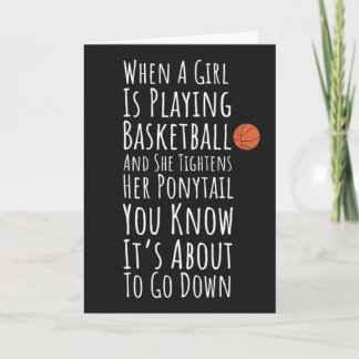 Funny Basketball Cards For Her Teen Girls Women