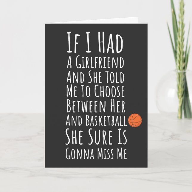 Funny Basketball Cards For Him Teen Boys Men Humou (Front)