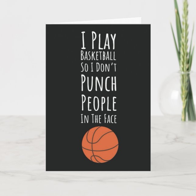 Funny Basketball Cards Team Humour Sports (Front)