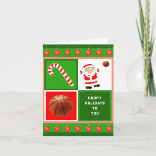 Funny Basketball Christmas Holiday Card