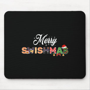 Funny Basketball Christmas Quote Merry Swishmas Ma Mouse Pad