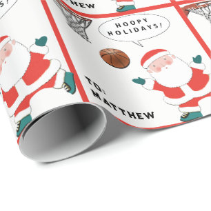 Funny Basketball Christmas Wrapping Paper