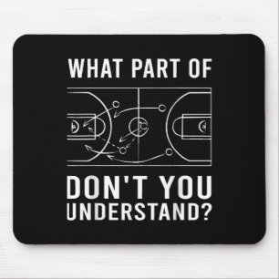Funny Basketball Coach For Men Women Tactic Diagra Mouse Pad