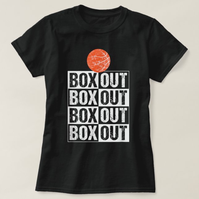 Funny Basketball Coach T Gift Box Out Saying T-Shirt (Design Front)