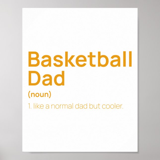 Funny Basketball Dad Definition  Poster (Front)