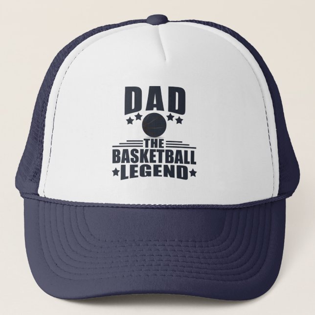 Funny basketball dad gift trucker hat (Front)