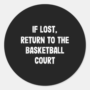 Funny Basketball Dunk Tee For Kids Champs Classic Round Sticker