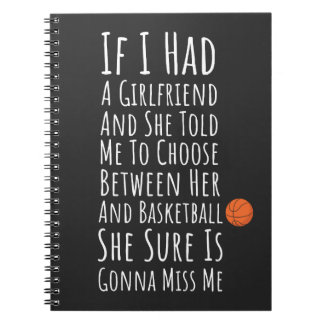 Funny Basketball Gifts For Him Teen Boys Men Humor Notebook