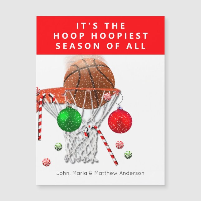 Funny Basketball Holiday Card (Front)