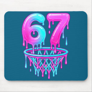 Funny Basketball Ice Cream Drip 67 Mouse Pad