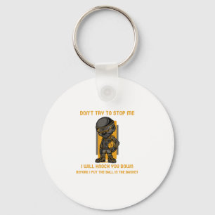 Funny Basketball  Key Ring