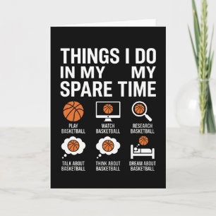 Funny Basketball Lover Spare Time Hooper Life Card