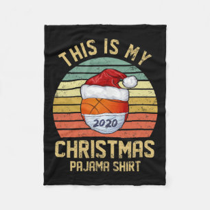 Funny Basketball Merry Christmas Shirt Quarantine Fleece Blanket