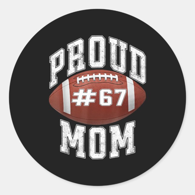 Funny Basketball Mom 67 Meme Proud Mama Design  Classic Round Sticker (Front)