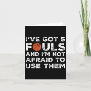 Funny Basketball Player - Hoops 5 Fouls Card