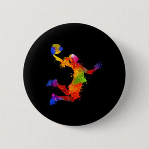 Funny Basketball Player Lover Sports Team Tie Dye 6 Cm Round Badge
