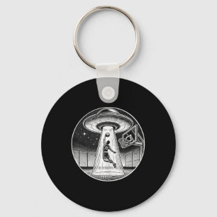 Funny Basketball Player Shooting Ball On Court - O Key Ring