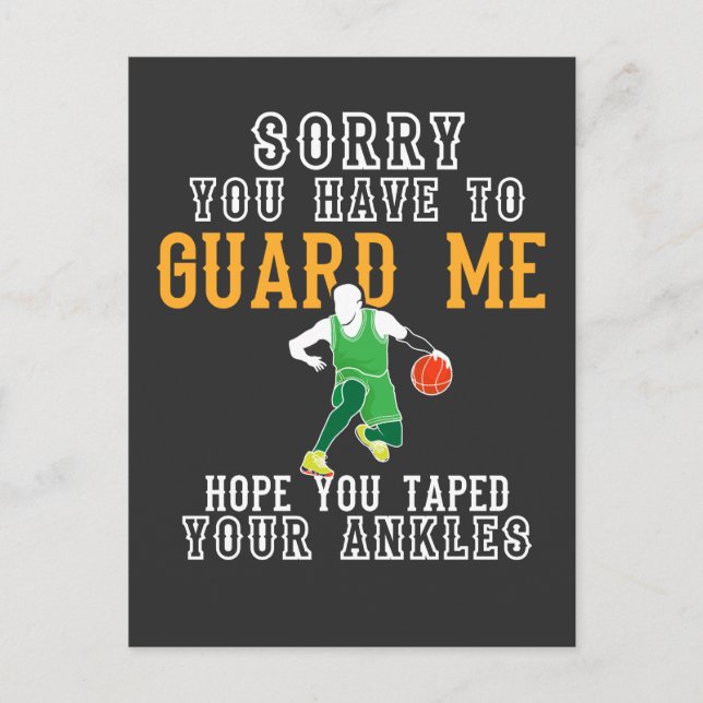 Funny Basketball Postcard (Front)