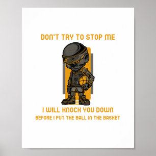 Funny Basketball Poster