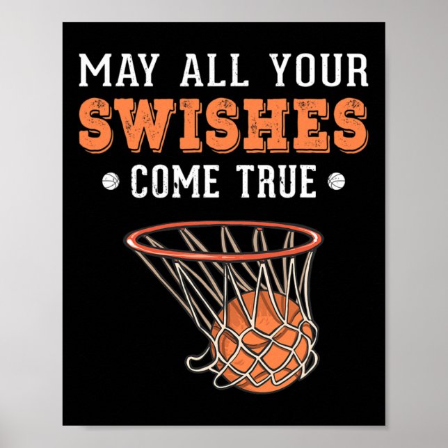 Funny Basketball Puns 3 Point Boys Girls Christmas Poster (Front)