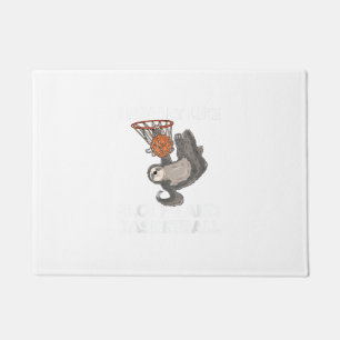Funny Basketball Sloth Gift Cute Sloth T-Shirt Doormat