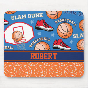 FUNNY BASKETBALL Sports Cartoon ADD YOUR NAME Mouse Pad