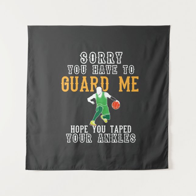 Funny Basketball Tapestry (Front)