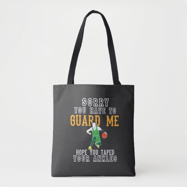 Funny Basketball Tote Bag (Front)