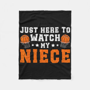 Funny Basketball Uncle Of A Basketball Player Uncl Fleece Blanket