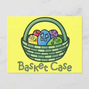 Funny Basketcase Easter Holiday Postcard