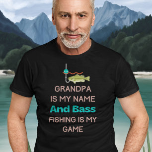 Funny Bass Fishing Grandpa  T-Shirt
