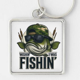 Funny Bass Fishing Key Ring