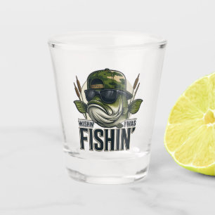 Funny Bass Fishing Shot Glass