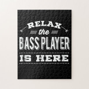 Funny Bass Guitar Relax Player Is Here Jigsaw Puzzle