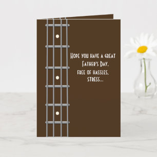 Funny Bass Player Fathers Day Pun for Musician Card