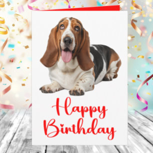 Funny Basset Hound Birthday Dog Lovers Card