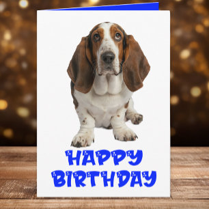 Funny Basset Hound Birthday Dog Lovers Card