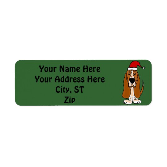 Funny Basset Hound Christmas Address labels / Tags