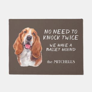 Funny Basset Hound Doormat