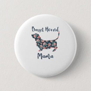Funny Basset Hound Gifts Basset Hound Mum Shirt fo 6 Cm Round Badge
