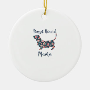 Funny Basset Hound Gifts Basset Hound Mum Shirt fo Ceramic Ornament