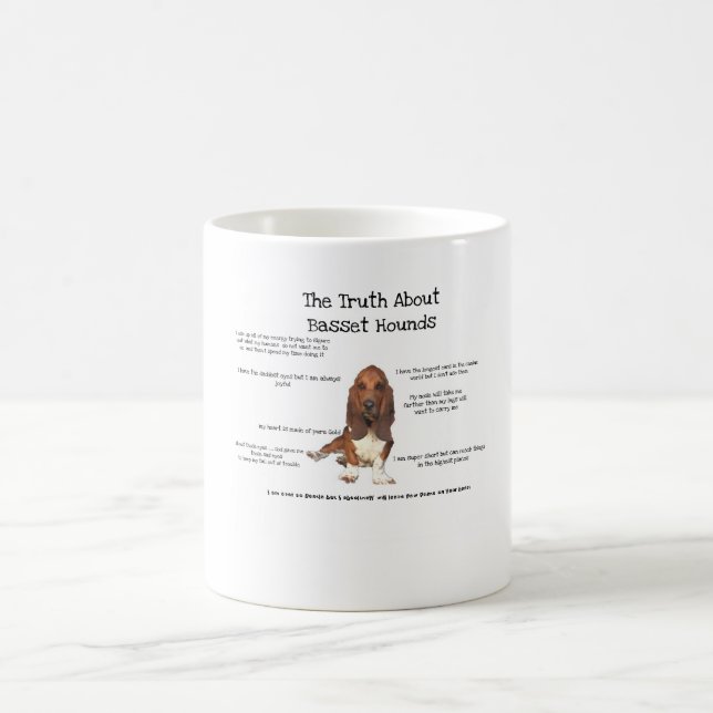 funny Basset hound mug (Center)