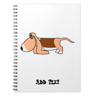 Funny Bassett hound car argon personalised Notebook