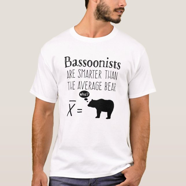 Funny Bassoon T-shirt - Average Bear (Front)
