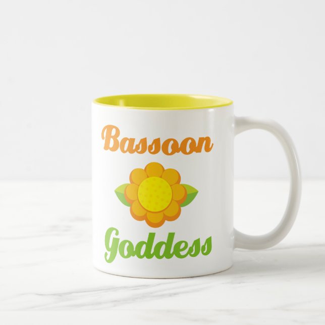 Funny Bassoon Two-Tone Coffee Mug (Right)