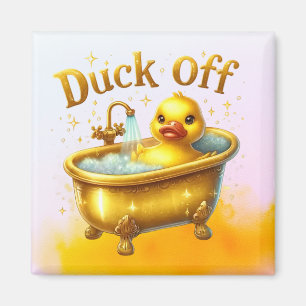 Funny Bath Duck Magnet